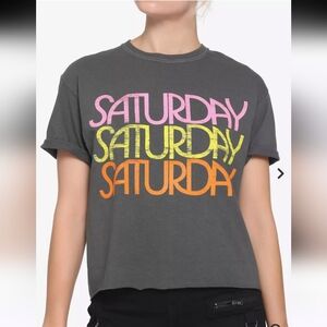 Twenty One Pilots Saturday Girls Crop T-Shirt Juniors M Gray S/S Hot Topic
